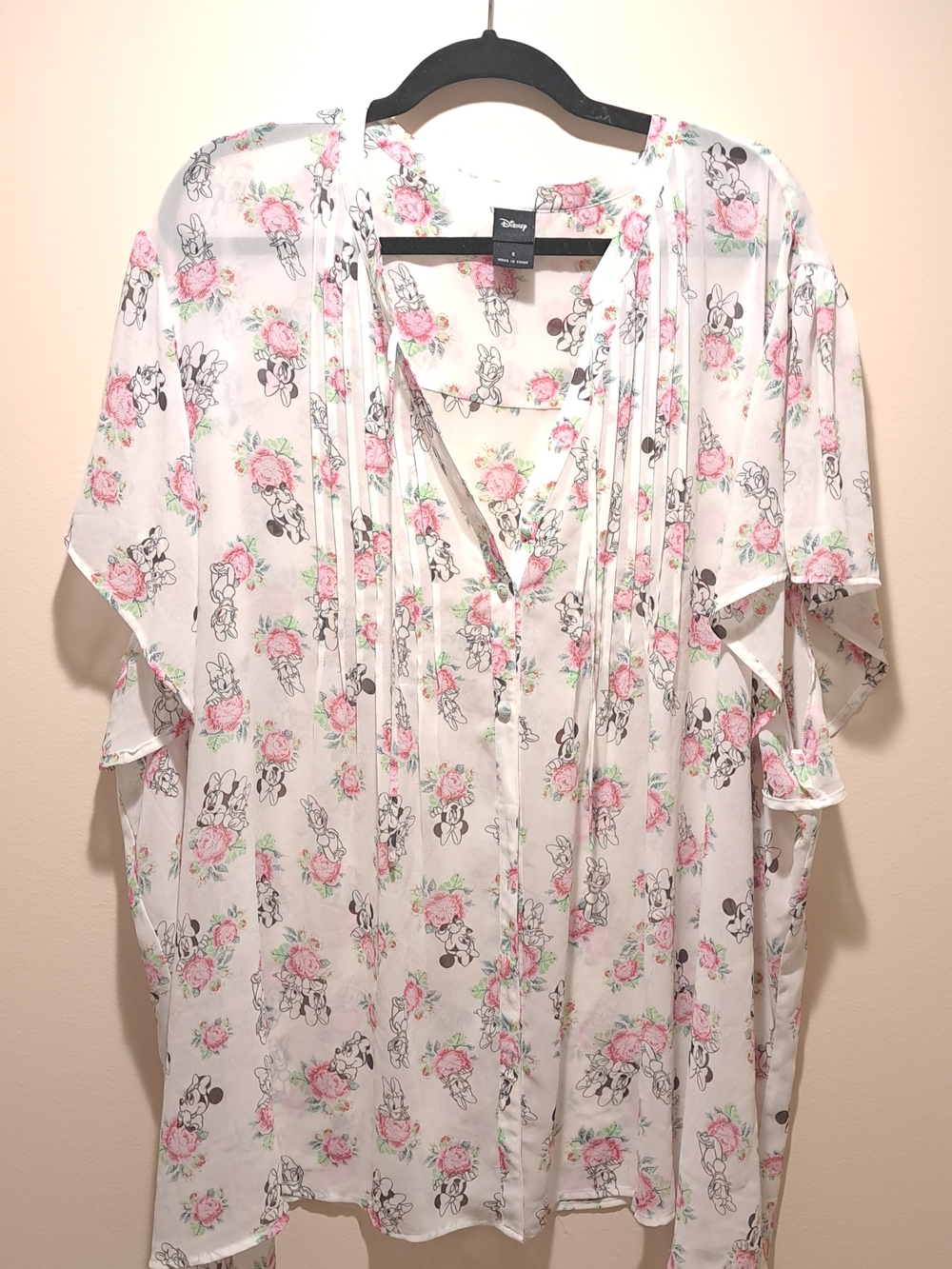 Disney Floral  Minnie & Daisy Duck Sheer Top Torrid 5x